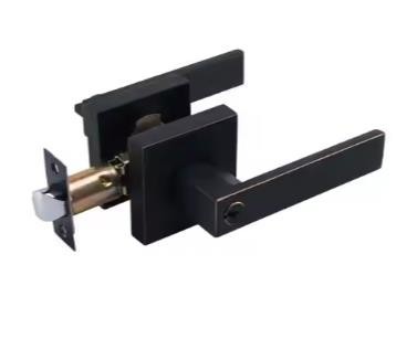 Black Square Door Handles With Lock